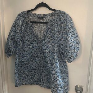 Vineyard Vines Blue Floral Blouse
